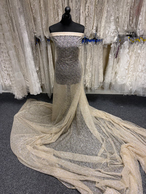 Nude Glitter Tulle - TU0066