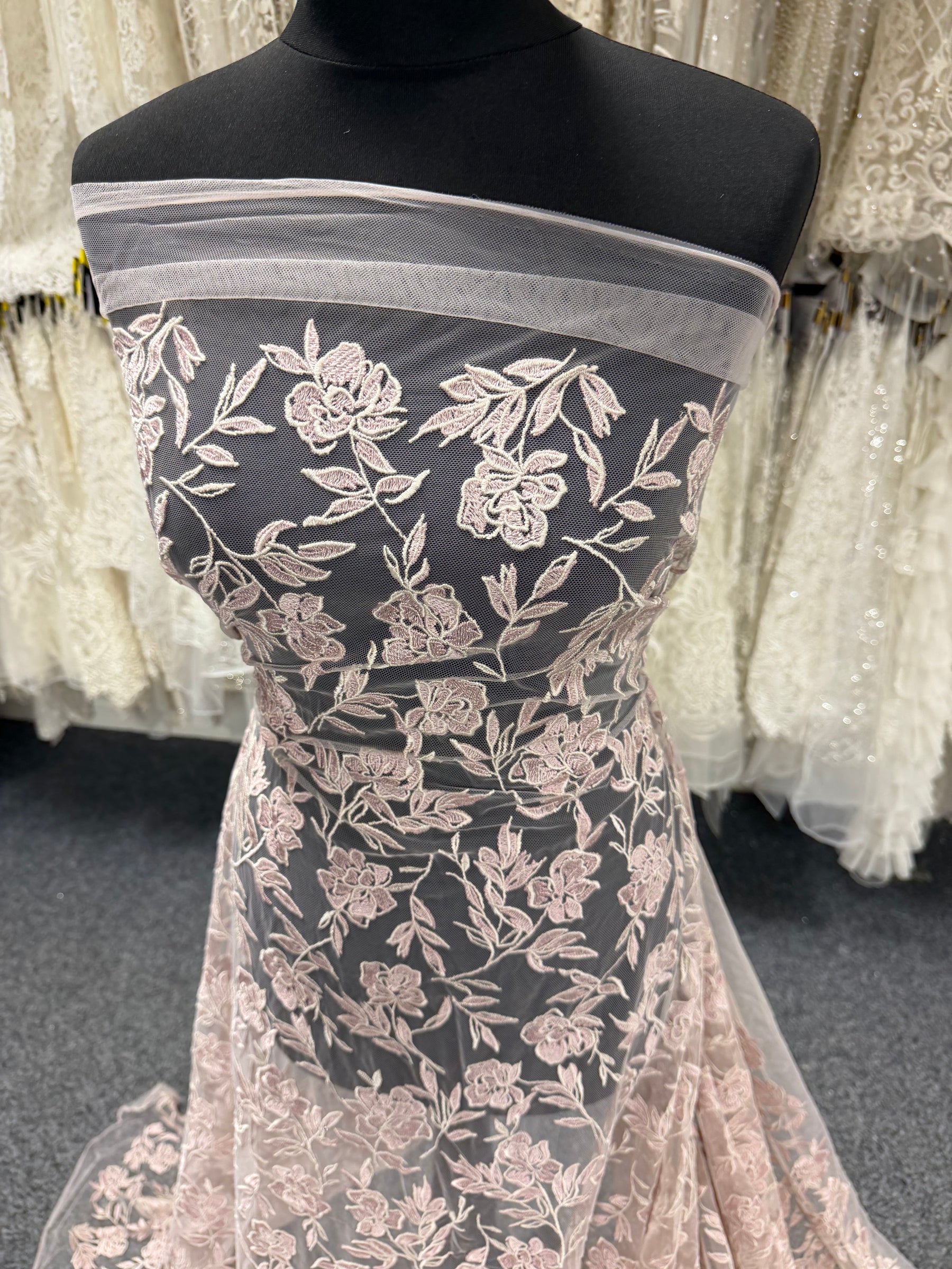 Pink Embroidery Lace - EB5048