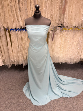 Lightweight Duck Egg Blue Polyester Satin - Juxtaposition