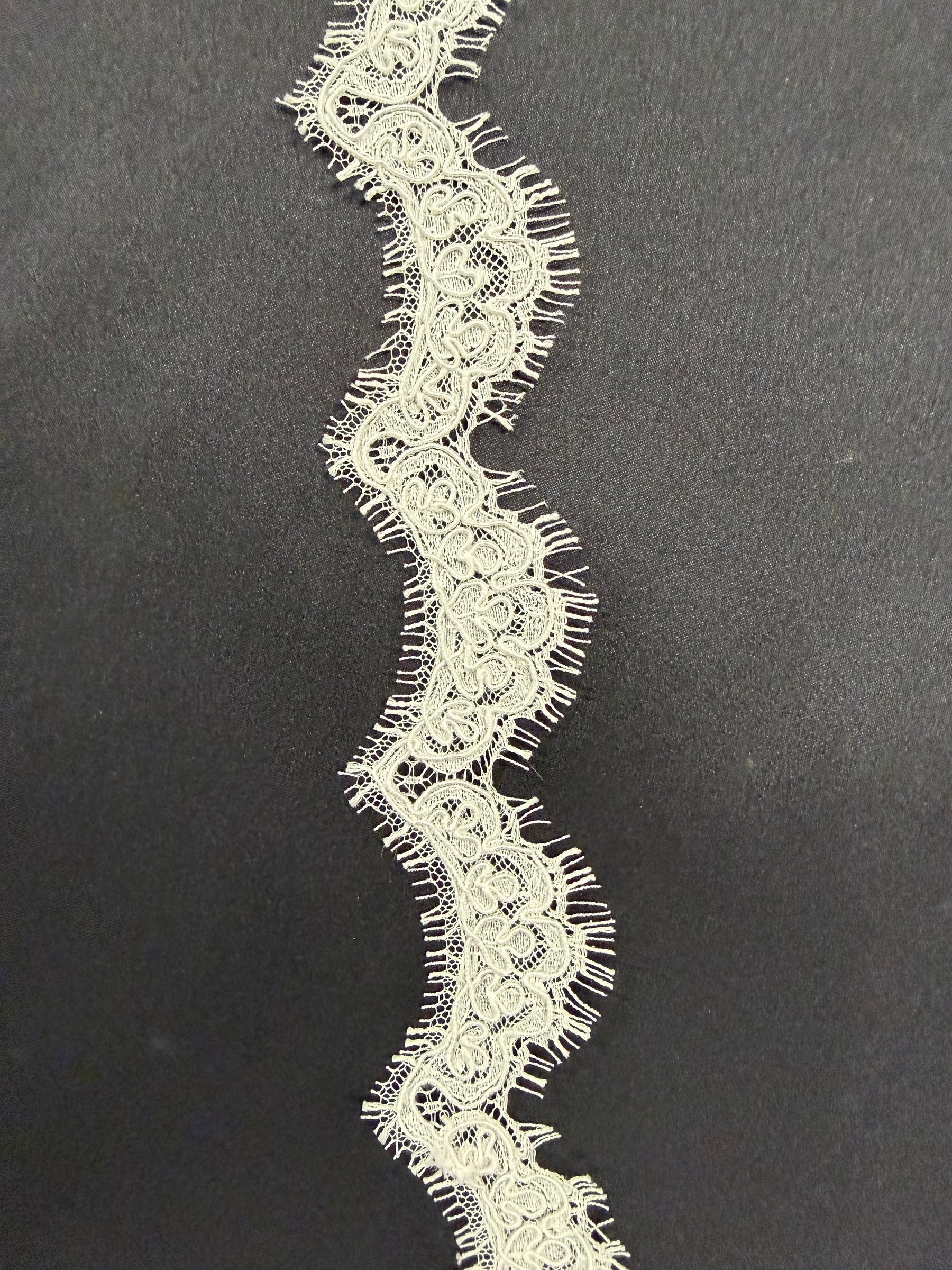Ivory Corded Chantilly Lace Trim - Ritonella