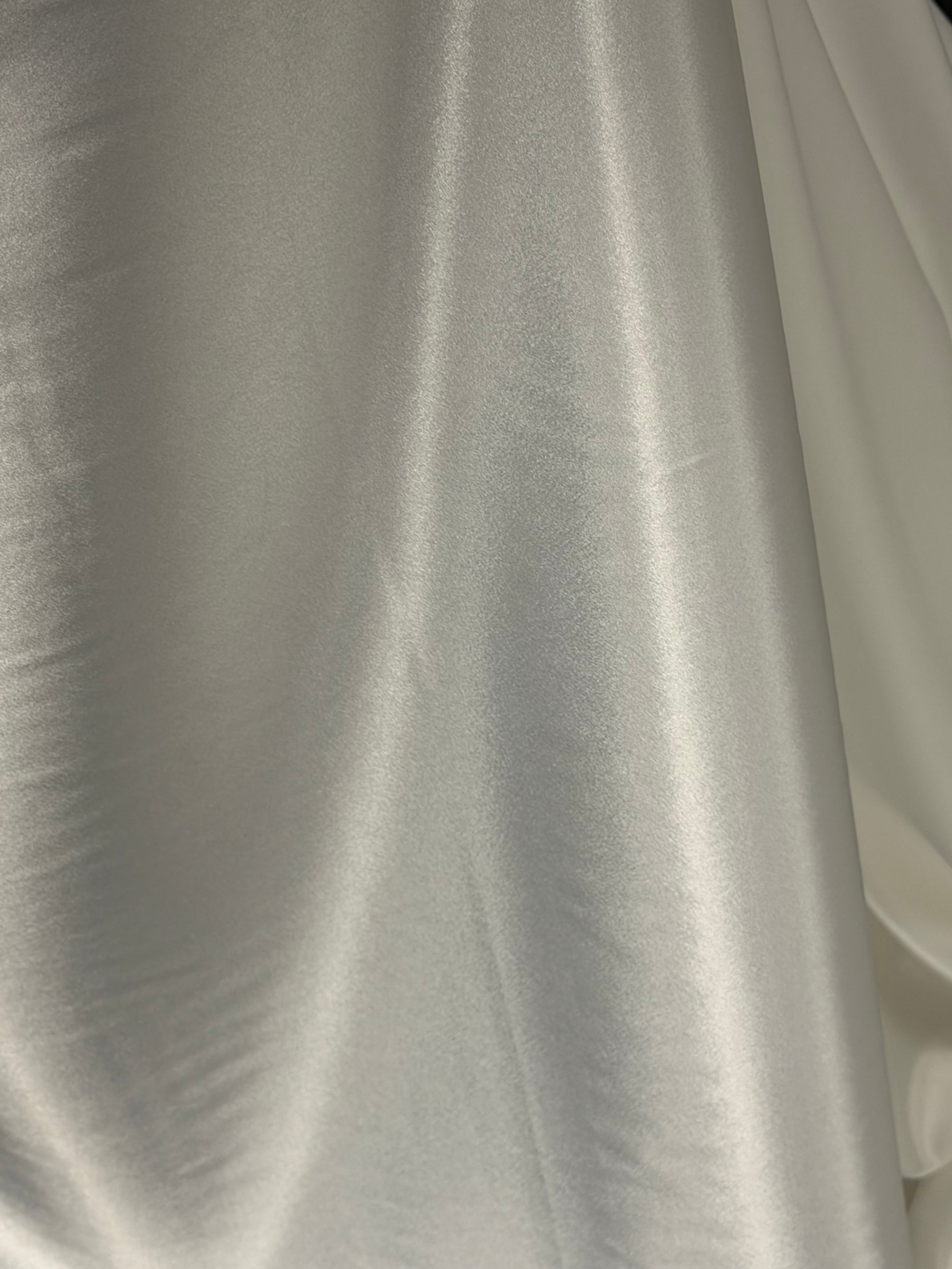 Pale Ivory Stretch Satin - PB1006