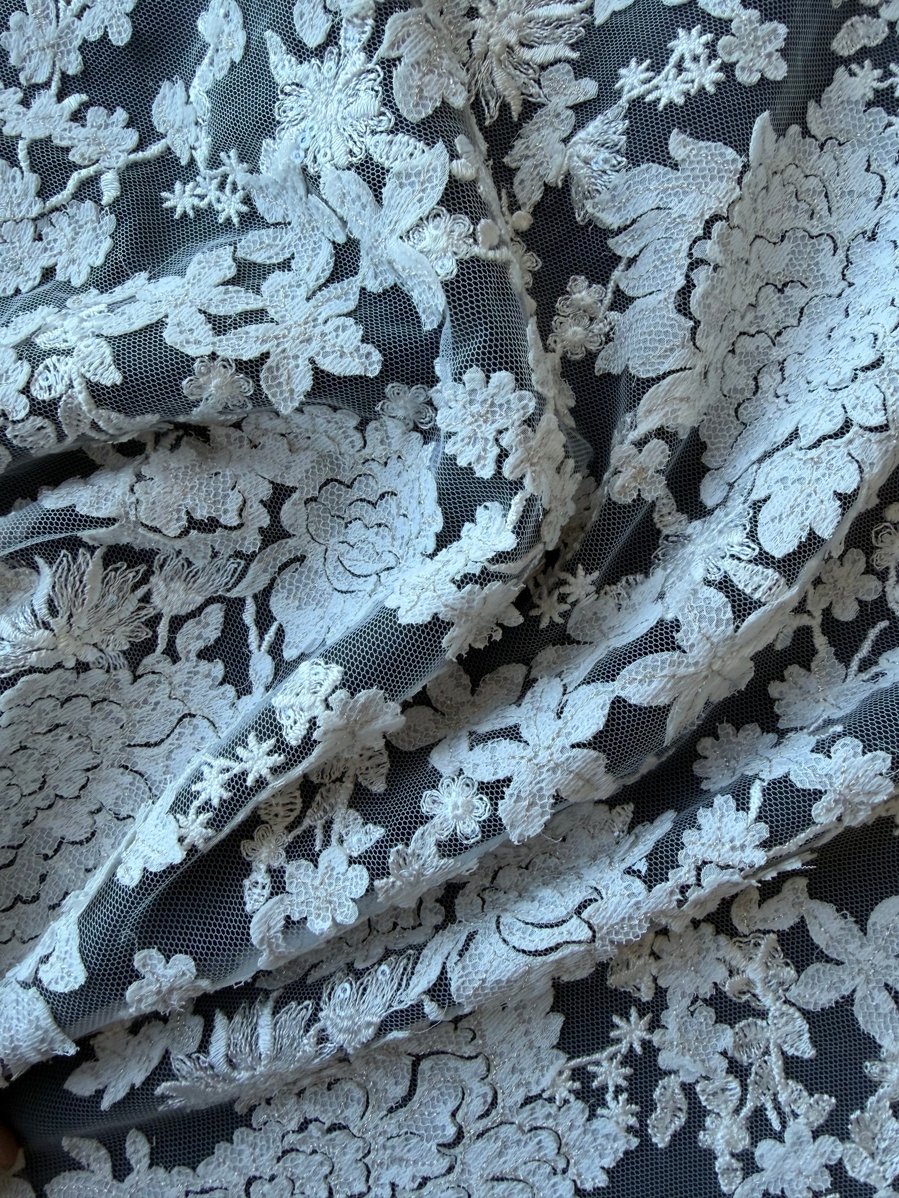 Ivory Sequin Lace - EB3014