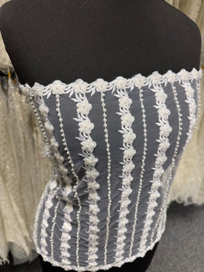 White Beaded Trim - P957