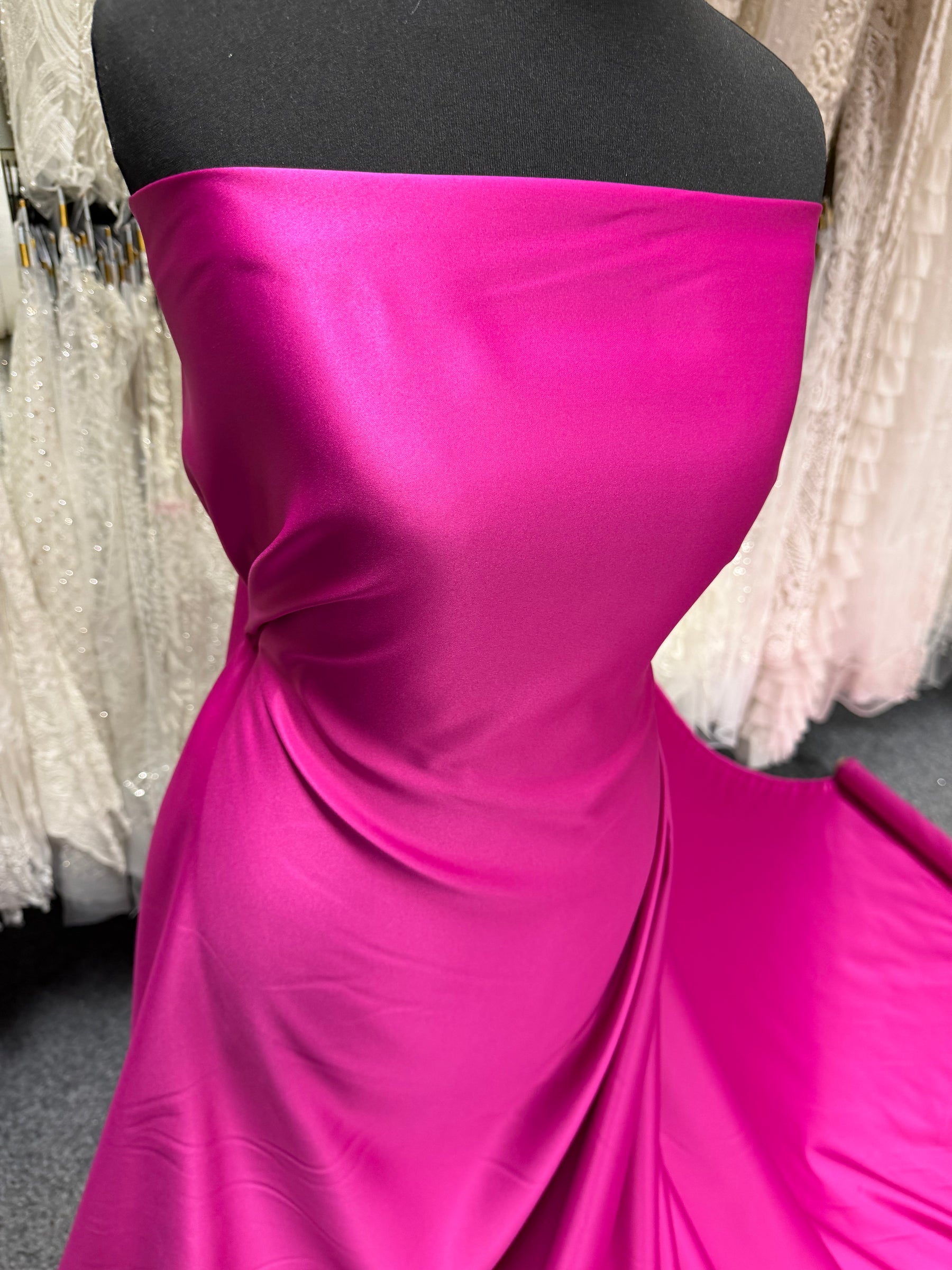 Fuchsia Polyester Satin - Majestic