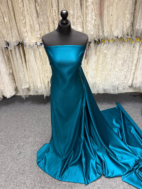 Teal Polyester Satin - Contessa