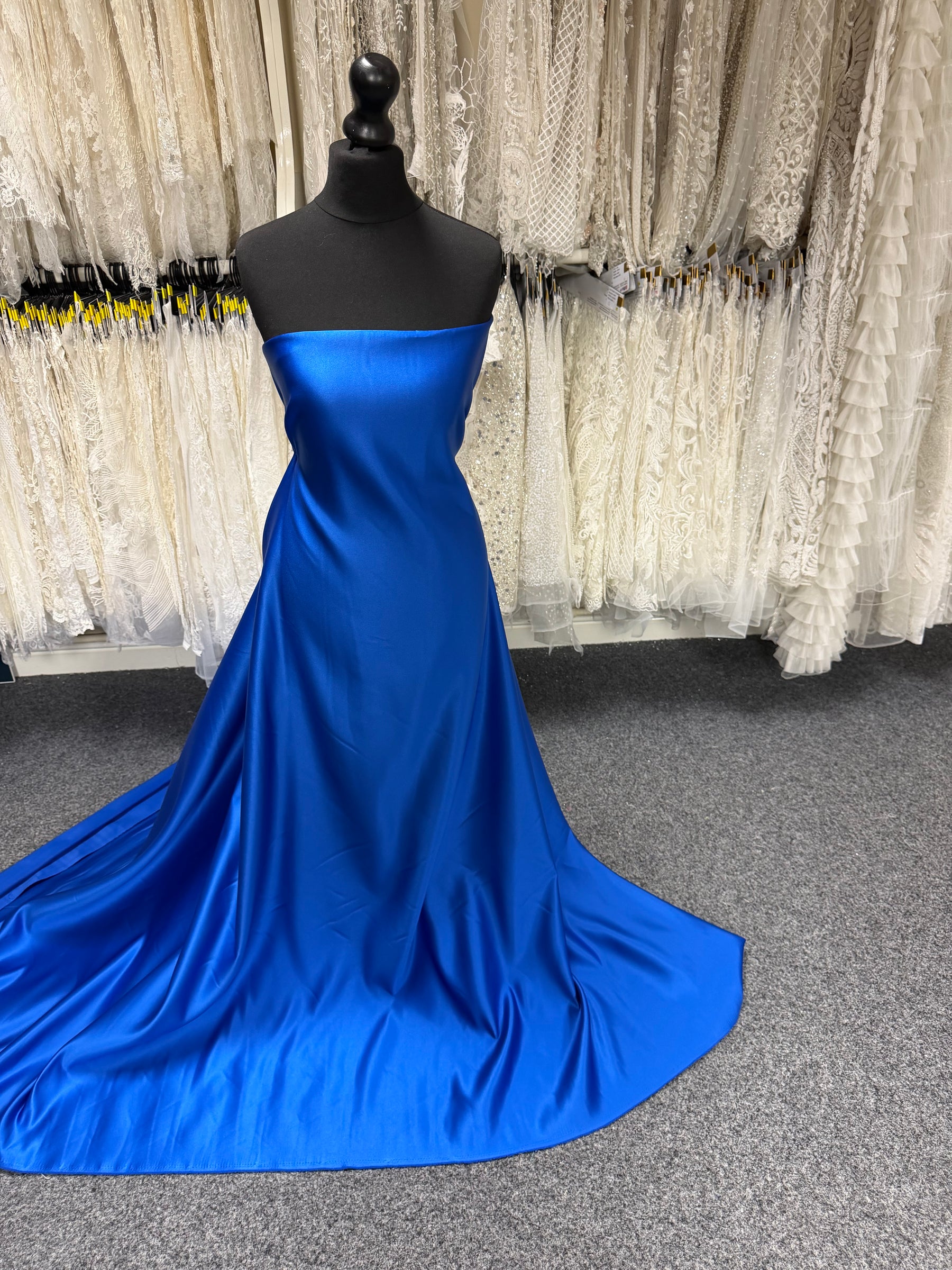 Cobalt Polyester Duchess Satin - Contessa