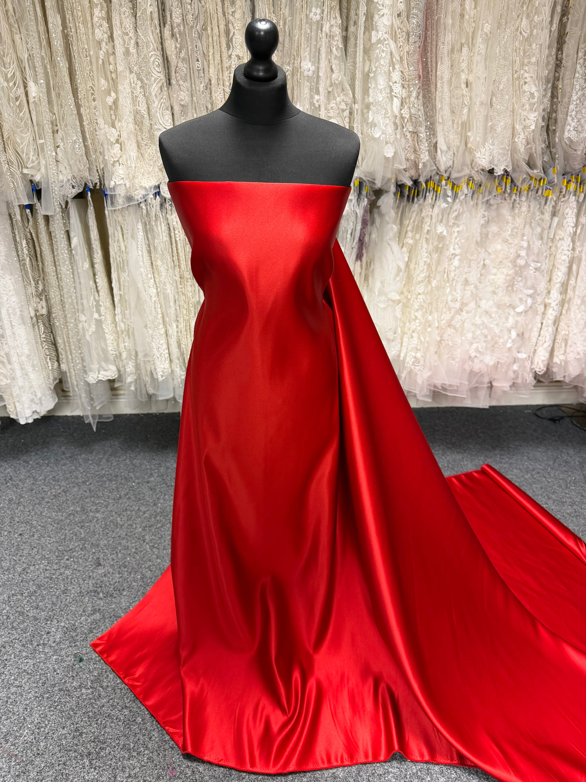 Scarlet Polyester Satin - Contessa