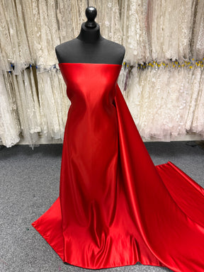 Scarlet Polyester Satin - Contessa