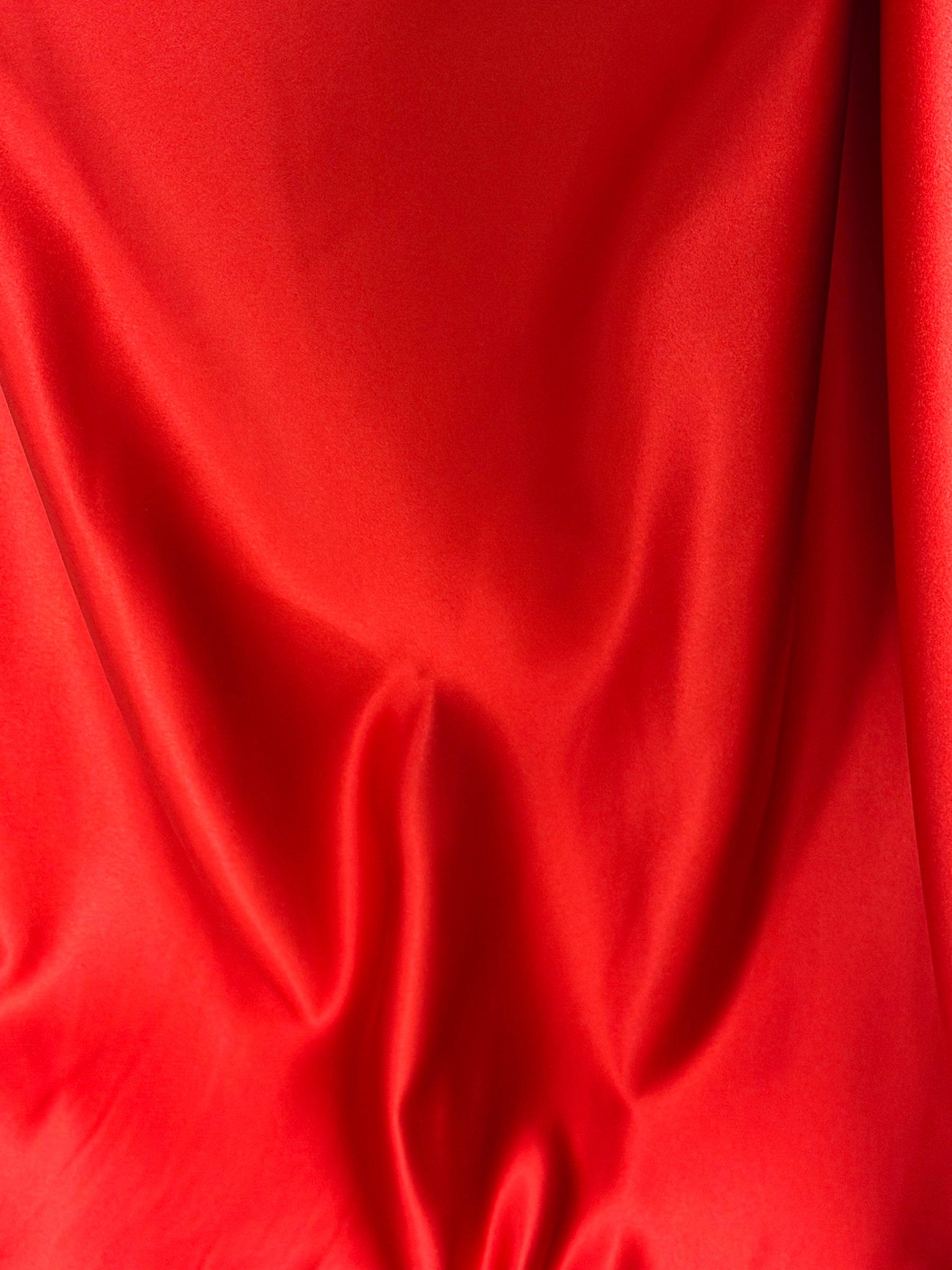 Scarlet Polyester Satin - Contessa