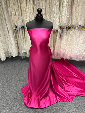 Fuchsia Pink Polyester Satin - Contessa