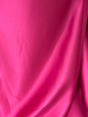 Fuchsia Pink Polyester Satin - Contessa