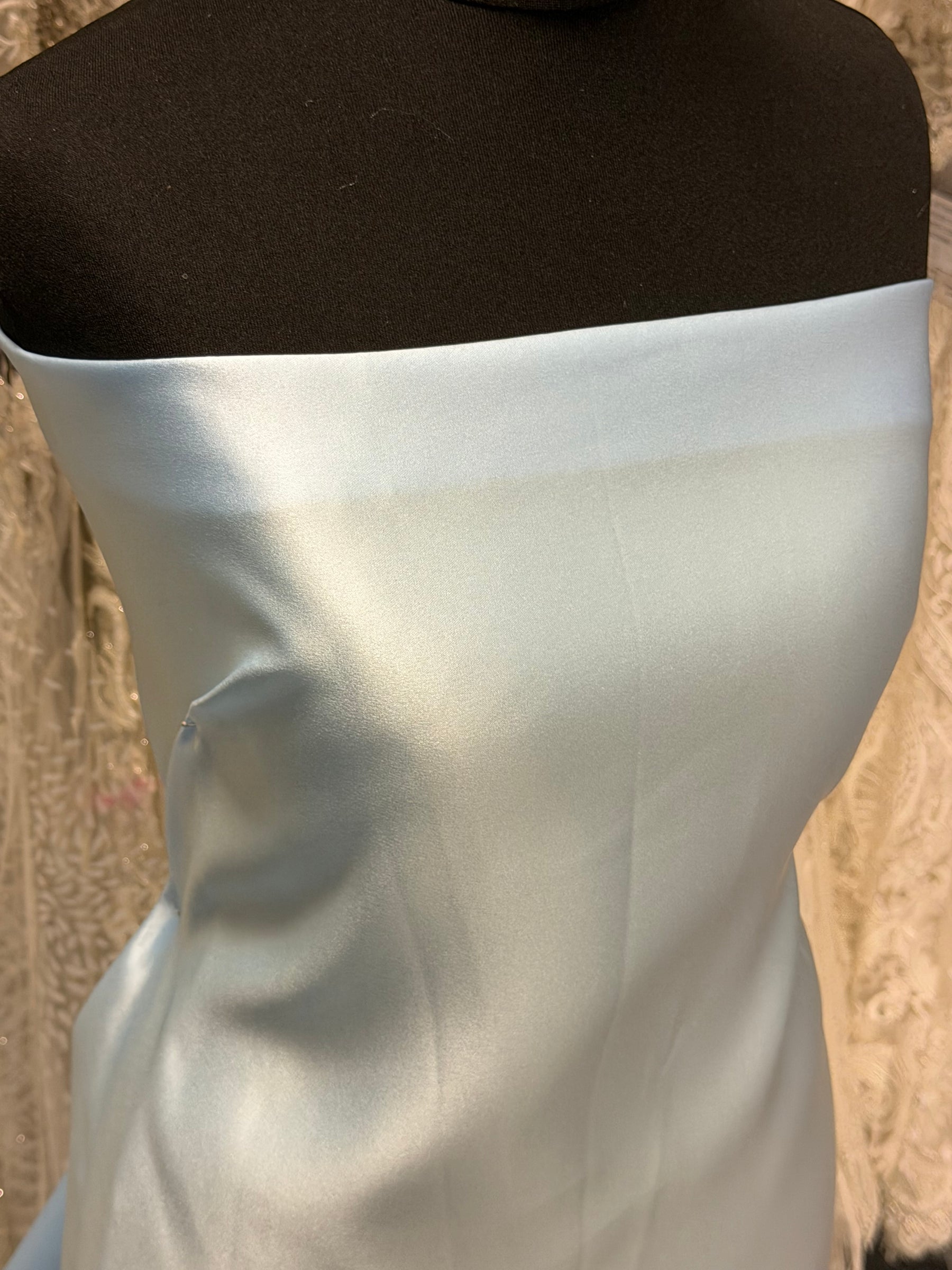 Pale Blue Polyester Duchess Satin - Contessa