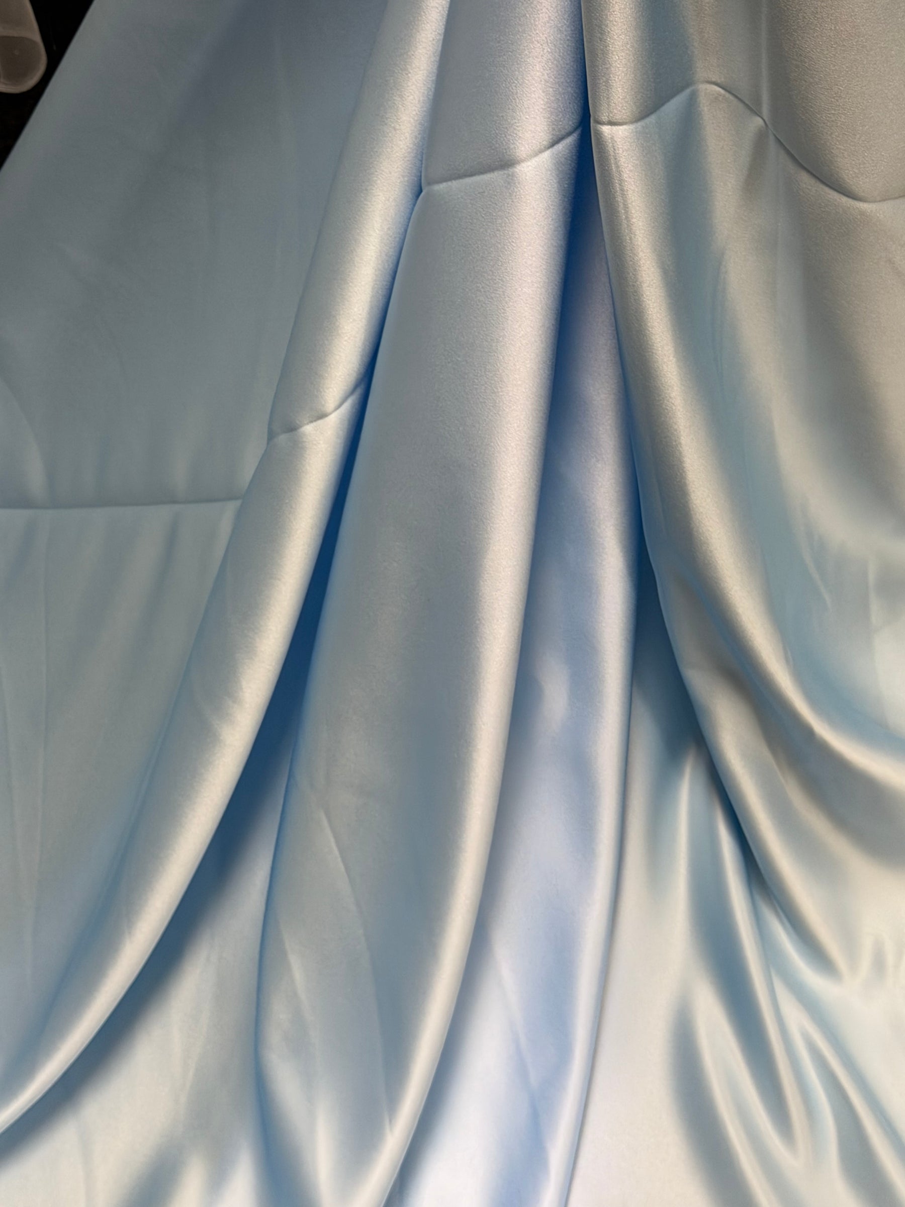 Pale Blue Polyester Duchess Satin - Contessa