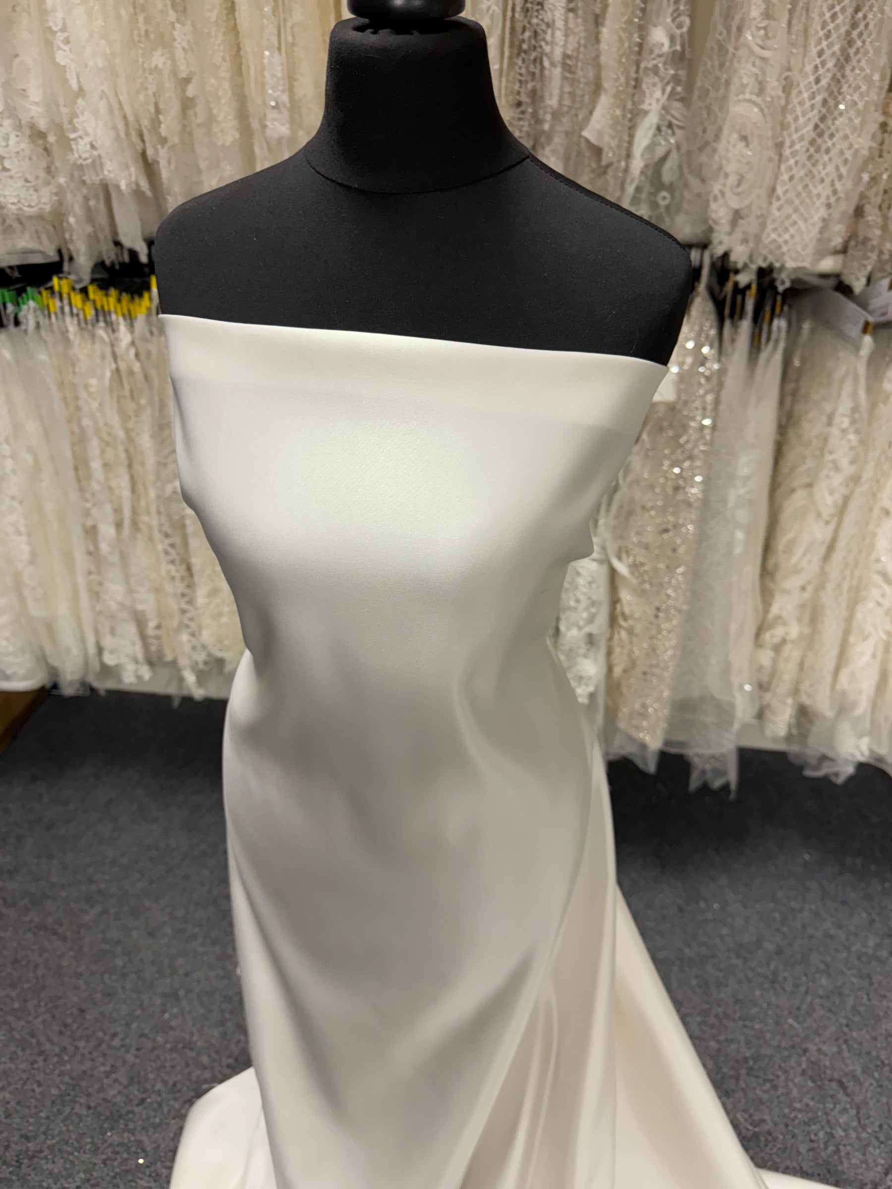 Cream Polyester Duchess Satin - Contessa