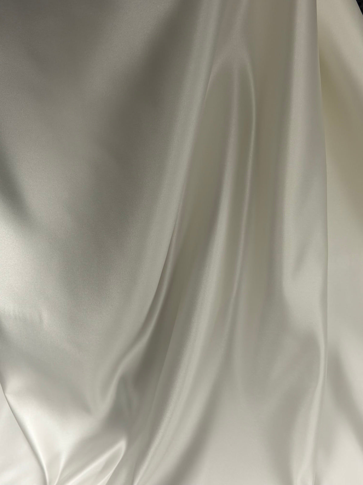 Cream Polyester Duchess Satin - Contessa