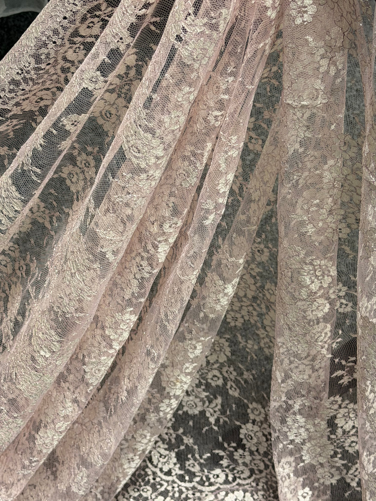 Pink with Ivory French Lace - LA2004