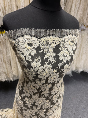Oyster Beaded Chantilly Lace - P360W
