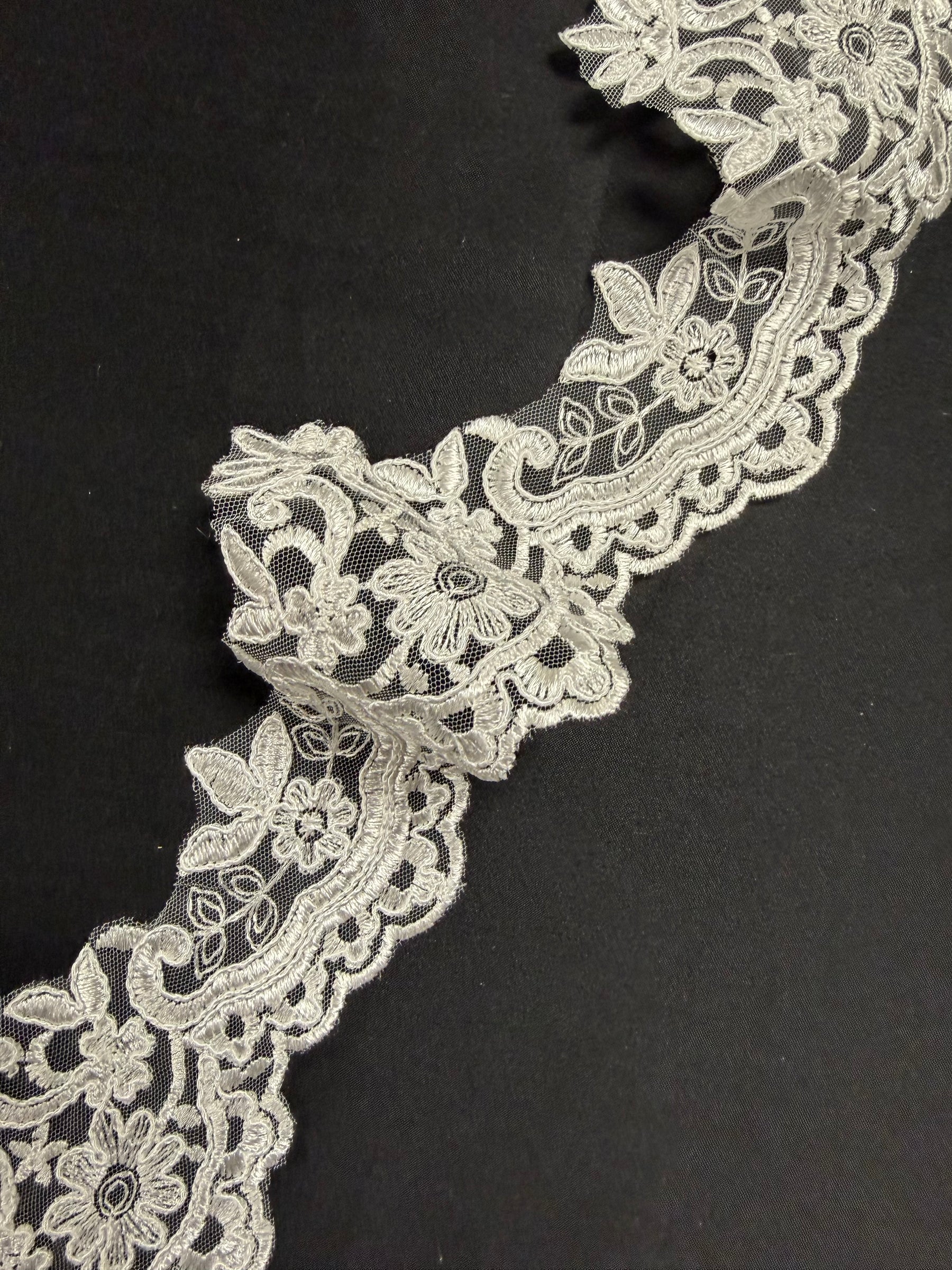Ivory Corded Lace Trim - T727