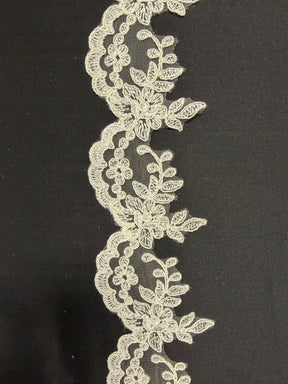 Ivory Corded Lace Trim - T82
