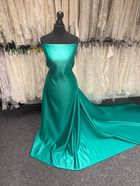 Sea Green Polyester Duchess Satin - Contessa