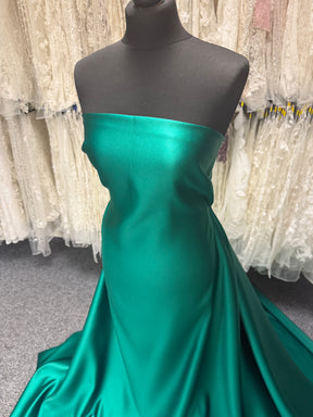 Green Polyester Duchess Satin - Contessa