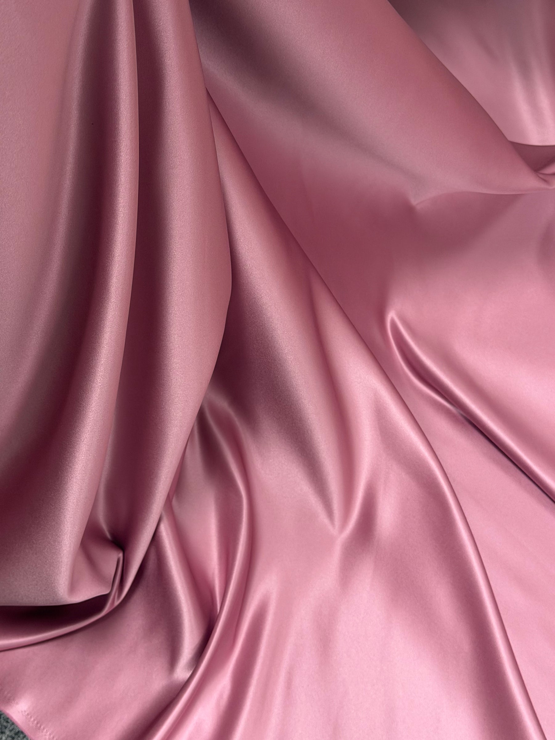 Dusky Pink Polyester Satin - Contessa