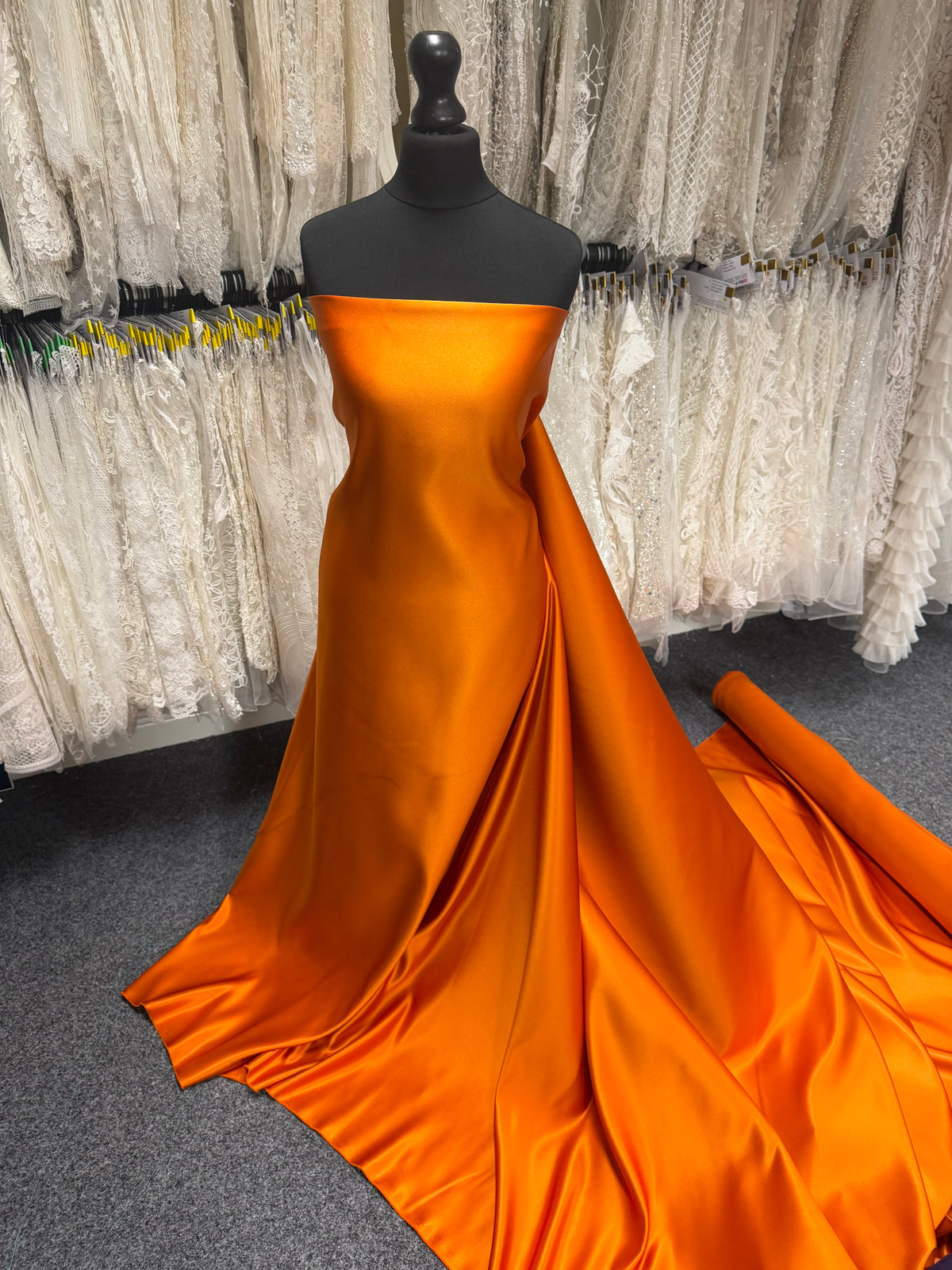 Orange Polyester Satin - Contessa