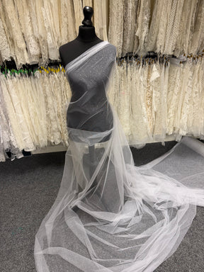 White with Silver Glitter Tulle - P15
