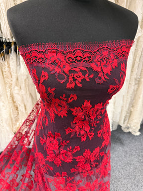 Red on Purple Chantilly Lace - P188