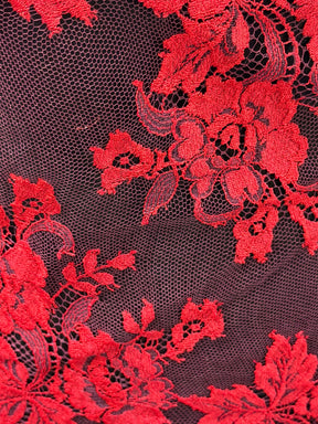 Red on Purple Chantilly Lace - P188