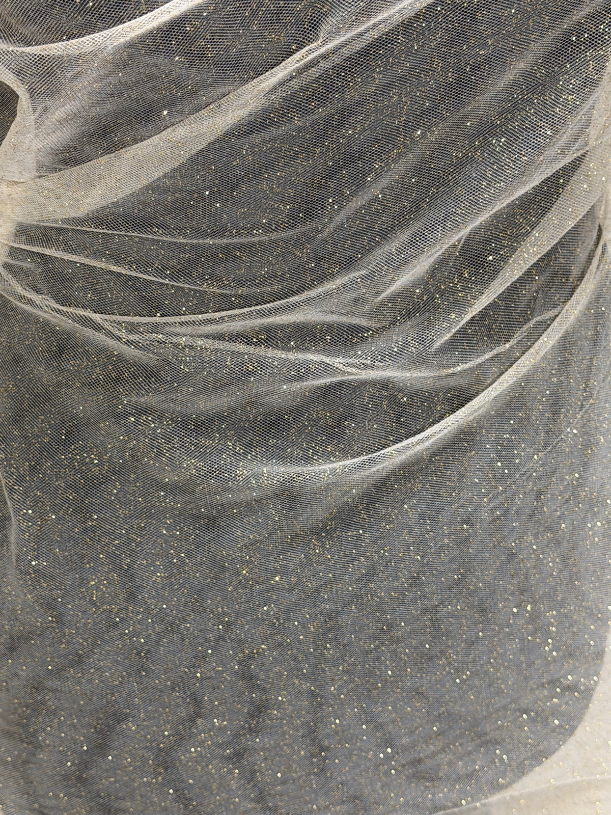White with Gold Glitter Tulle - P15