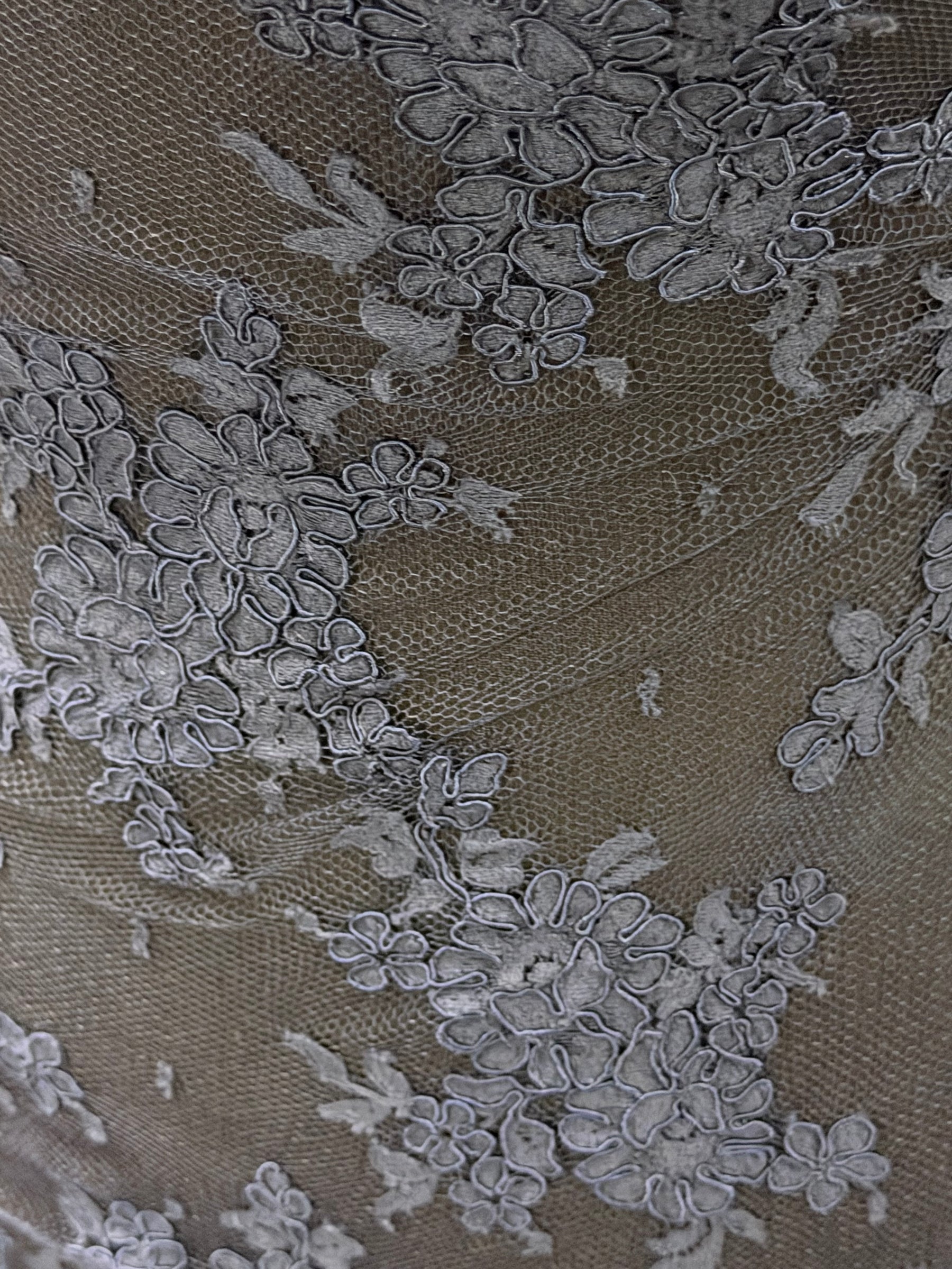 Navy Corded Chantilly Lace - P237