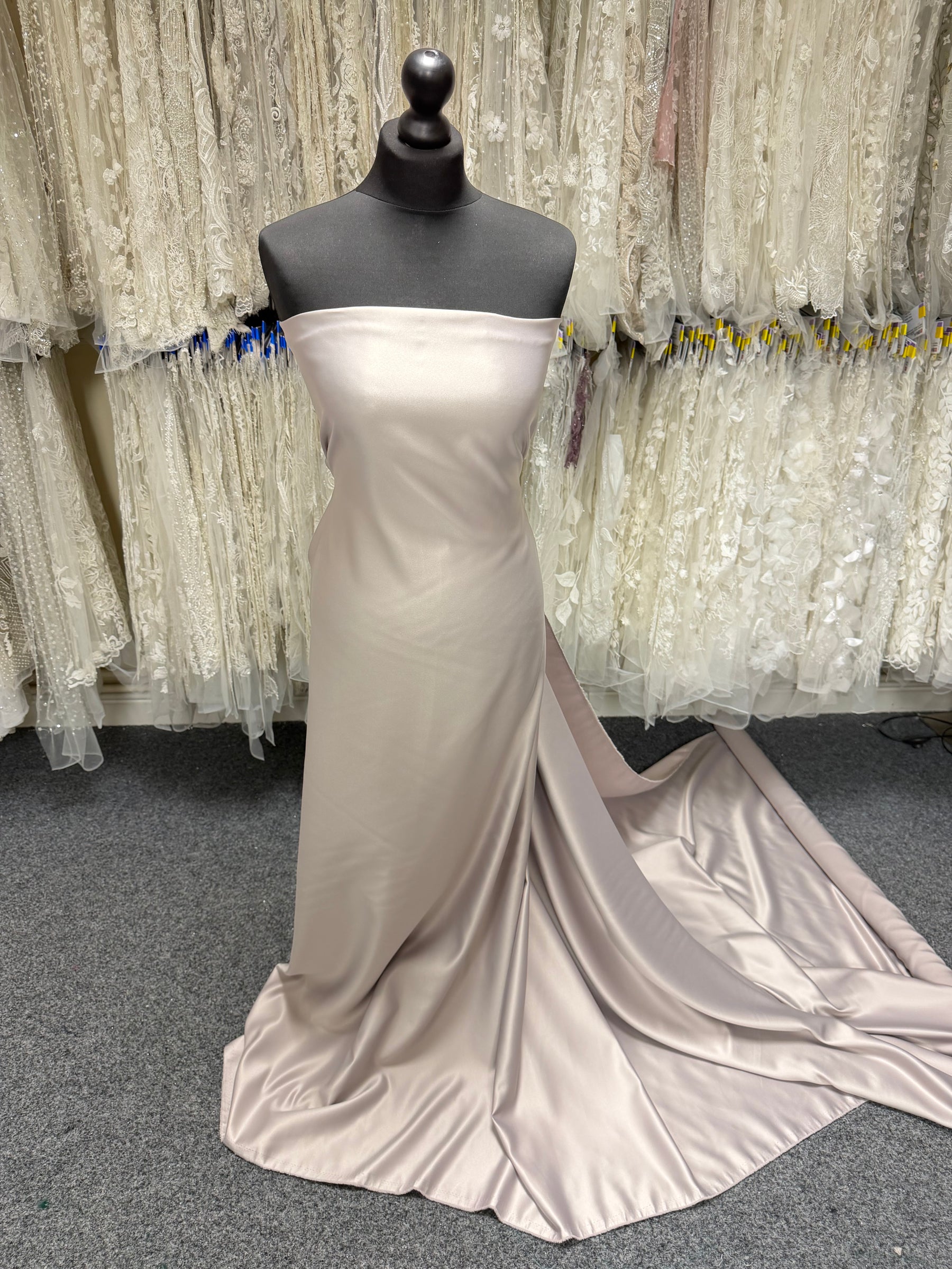 Oyster Polyester Satin - Majestic