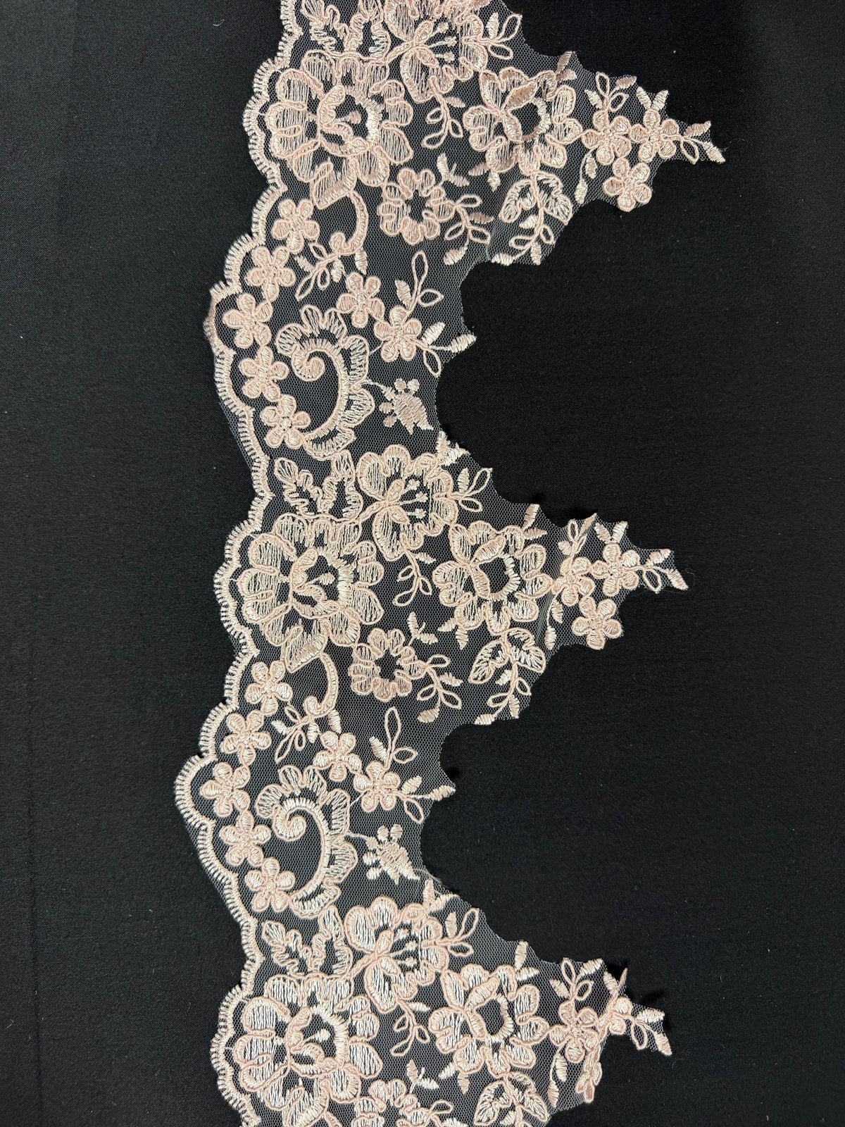 Antique Rose Corded Lace Trim - T660