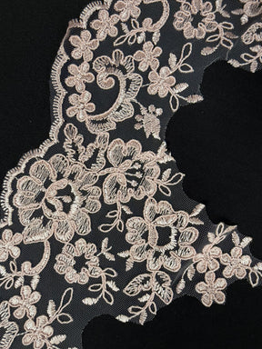 Antique Rose Corded Lace Trim - T660