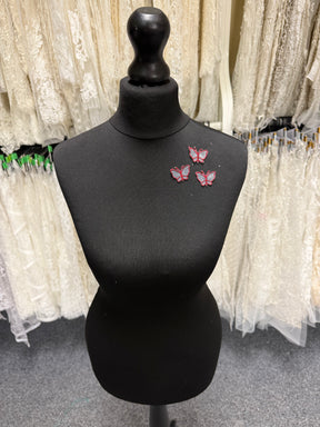 Light Wine Butterfly Applique - M1