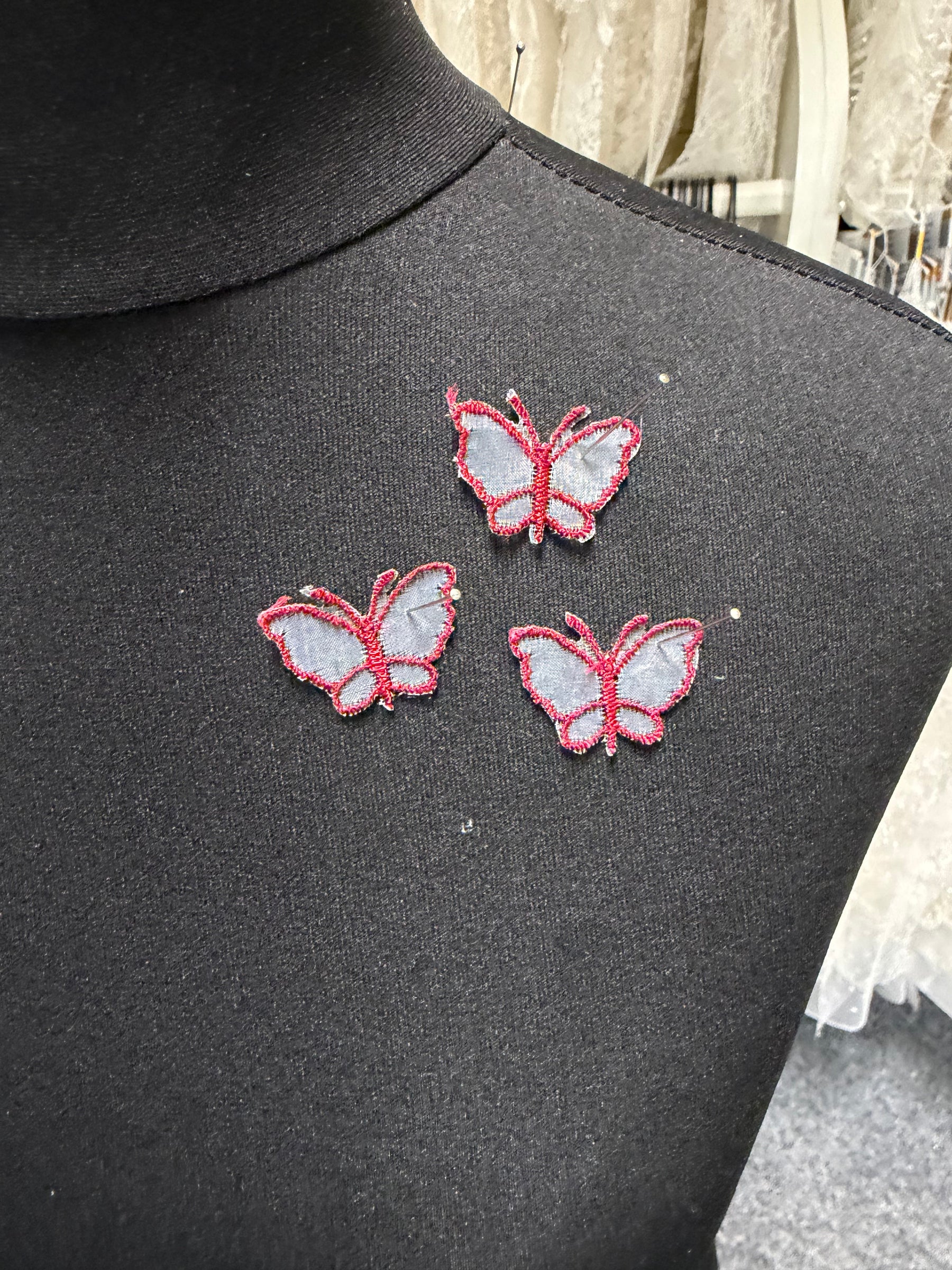 Light Wine Butterfly Applique - M1