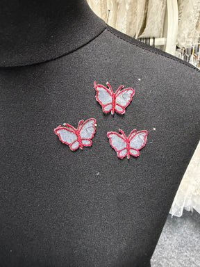 Light Wine Butterfly Applique - M1