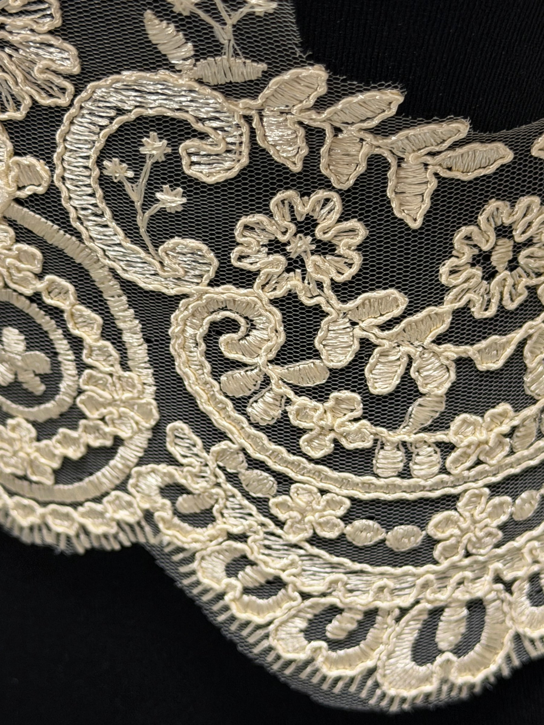 Champagne Corded Lace Trim - T623
