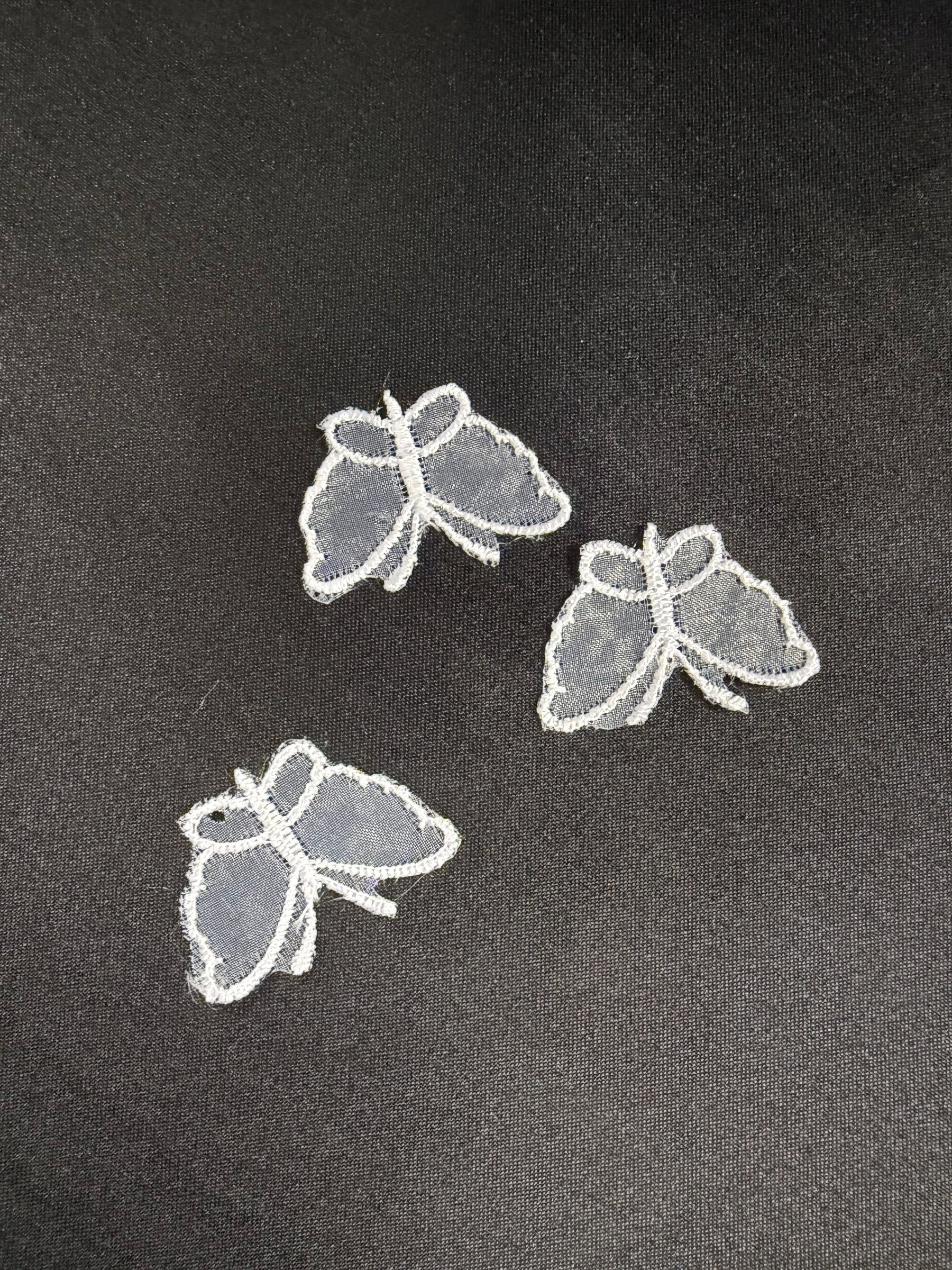 White Butterfly Applique - M1