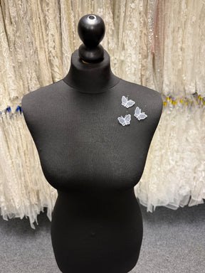 White Butterfly Applique - M1