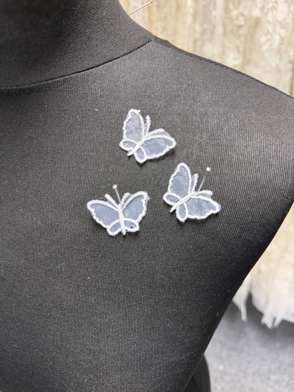 White Butterfly Applique - M1