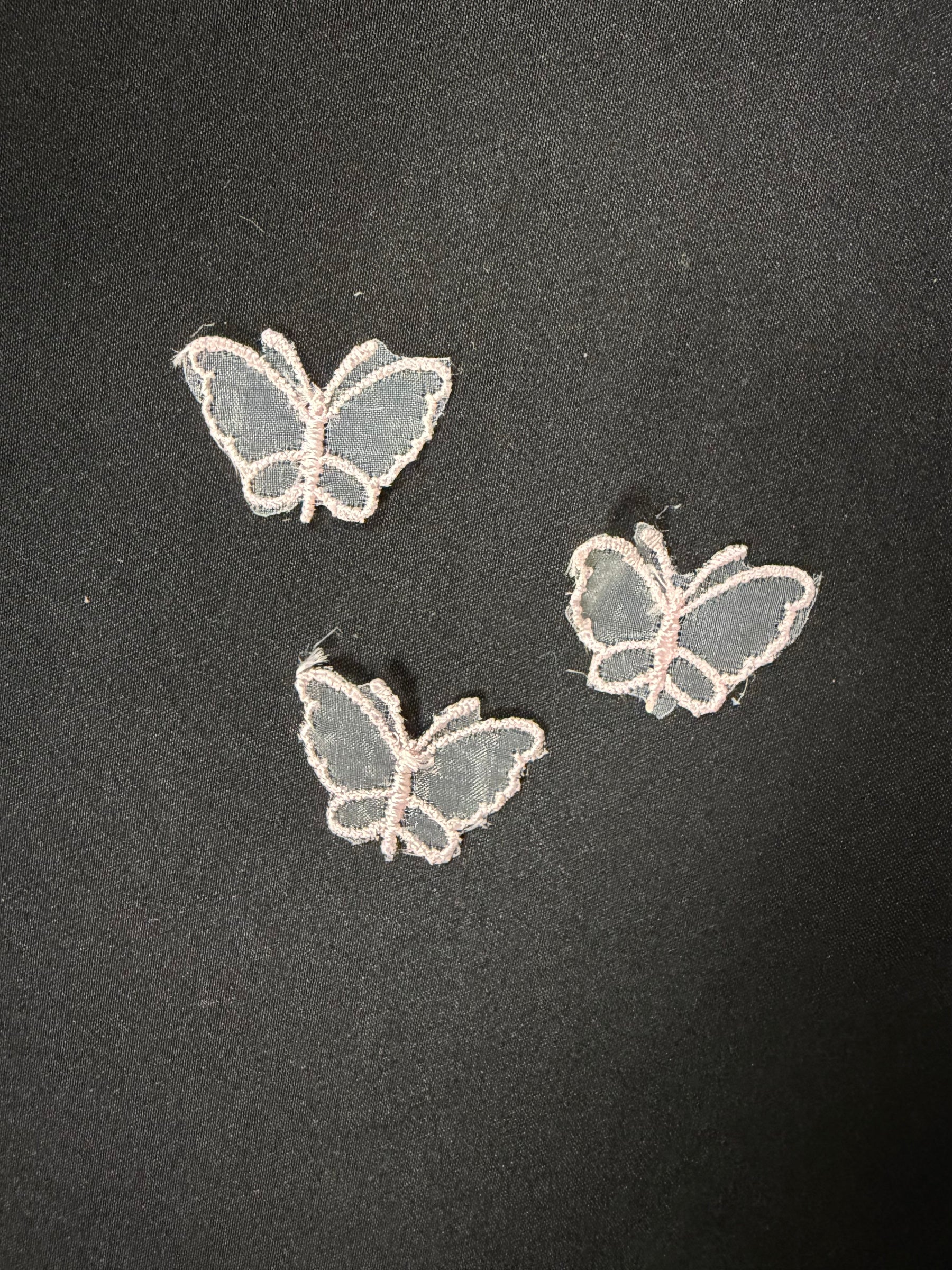 Light Rose Butterfly Applique - M1