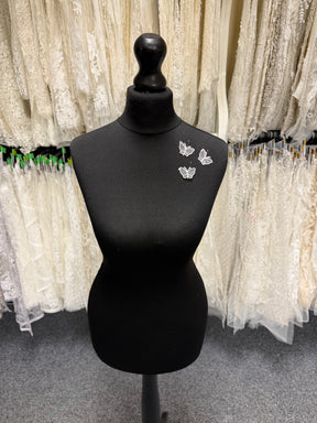 Light Rose Butterfly Applique - M1