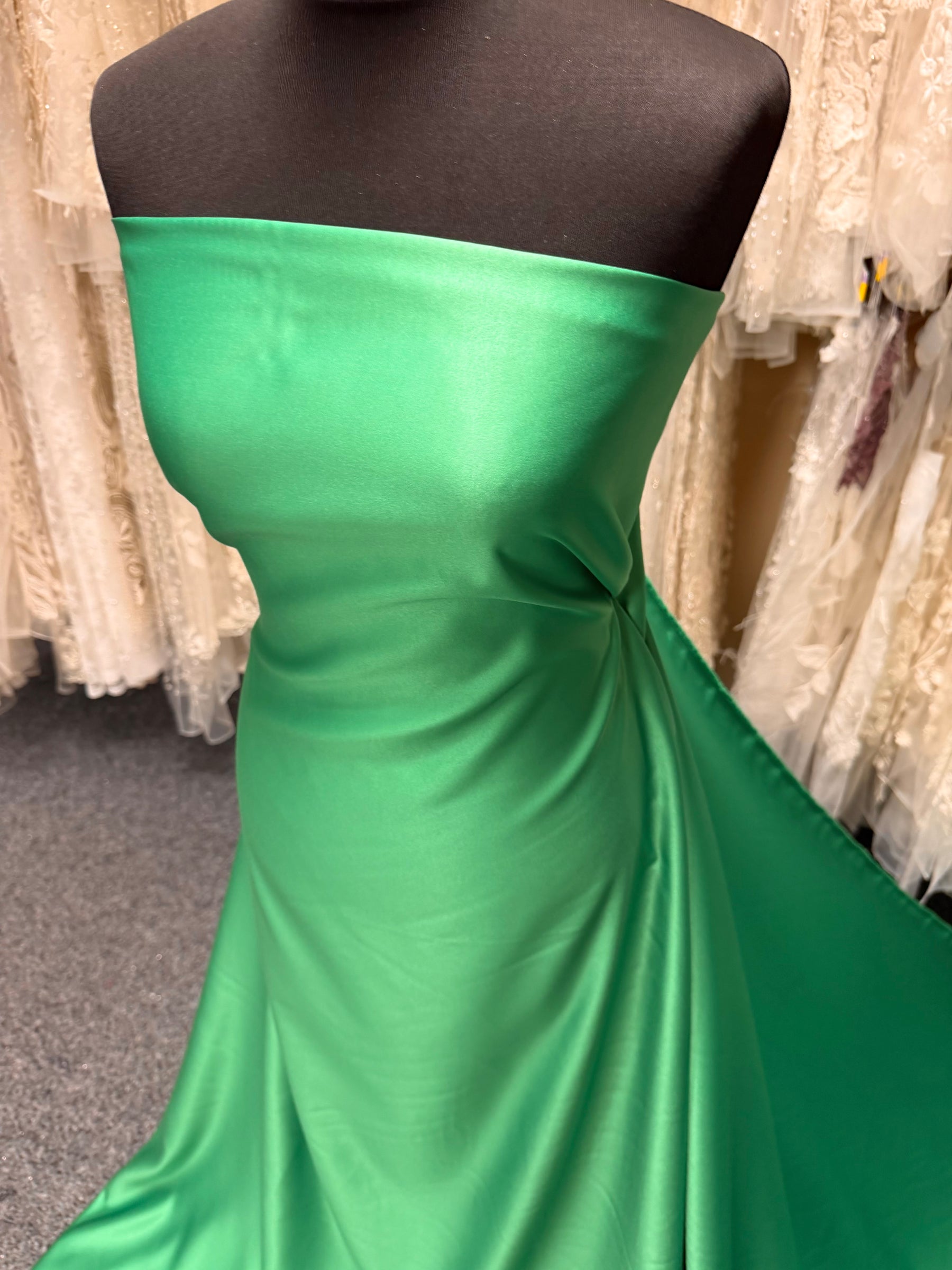 Emerald Polyester Satin - Majestic
