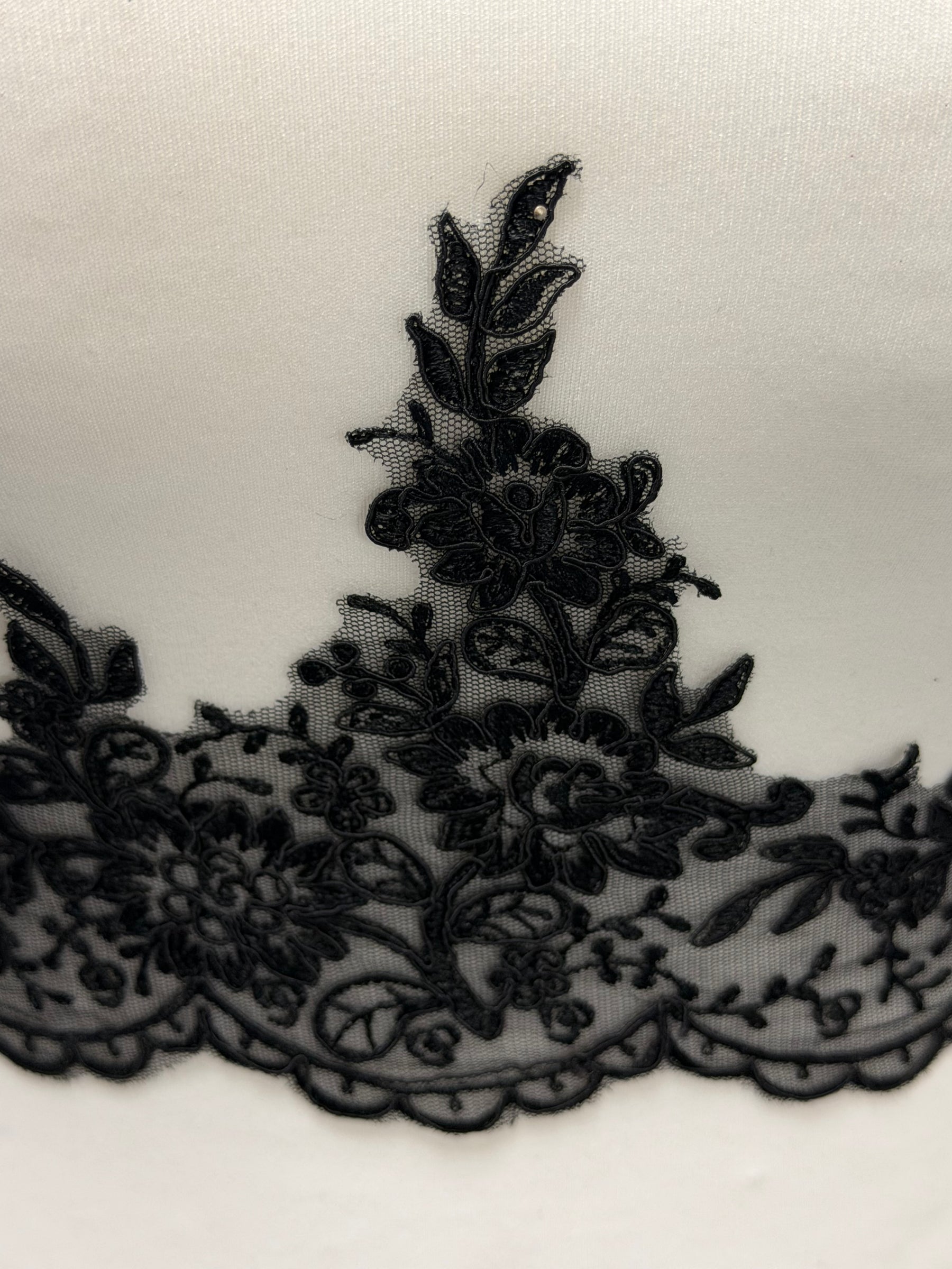 Black Corded Lace Trim - T271