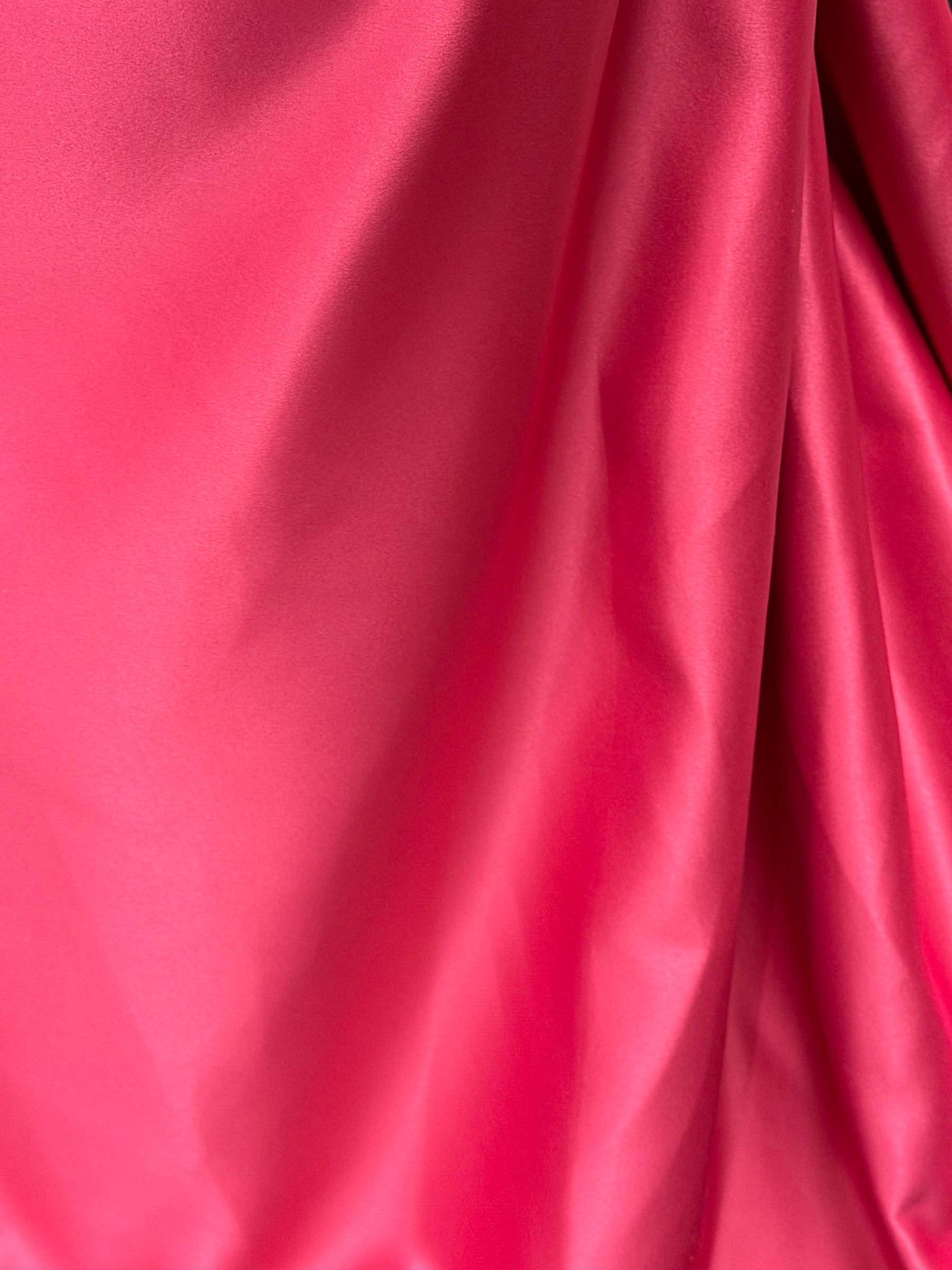 Raspberry Polyester Satin - Majestic