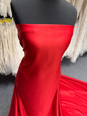 Scarlet Polyester Satin - Majestic