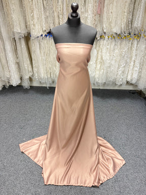 Coffee Polyester Satin - Majestic