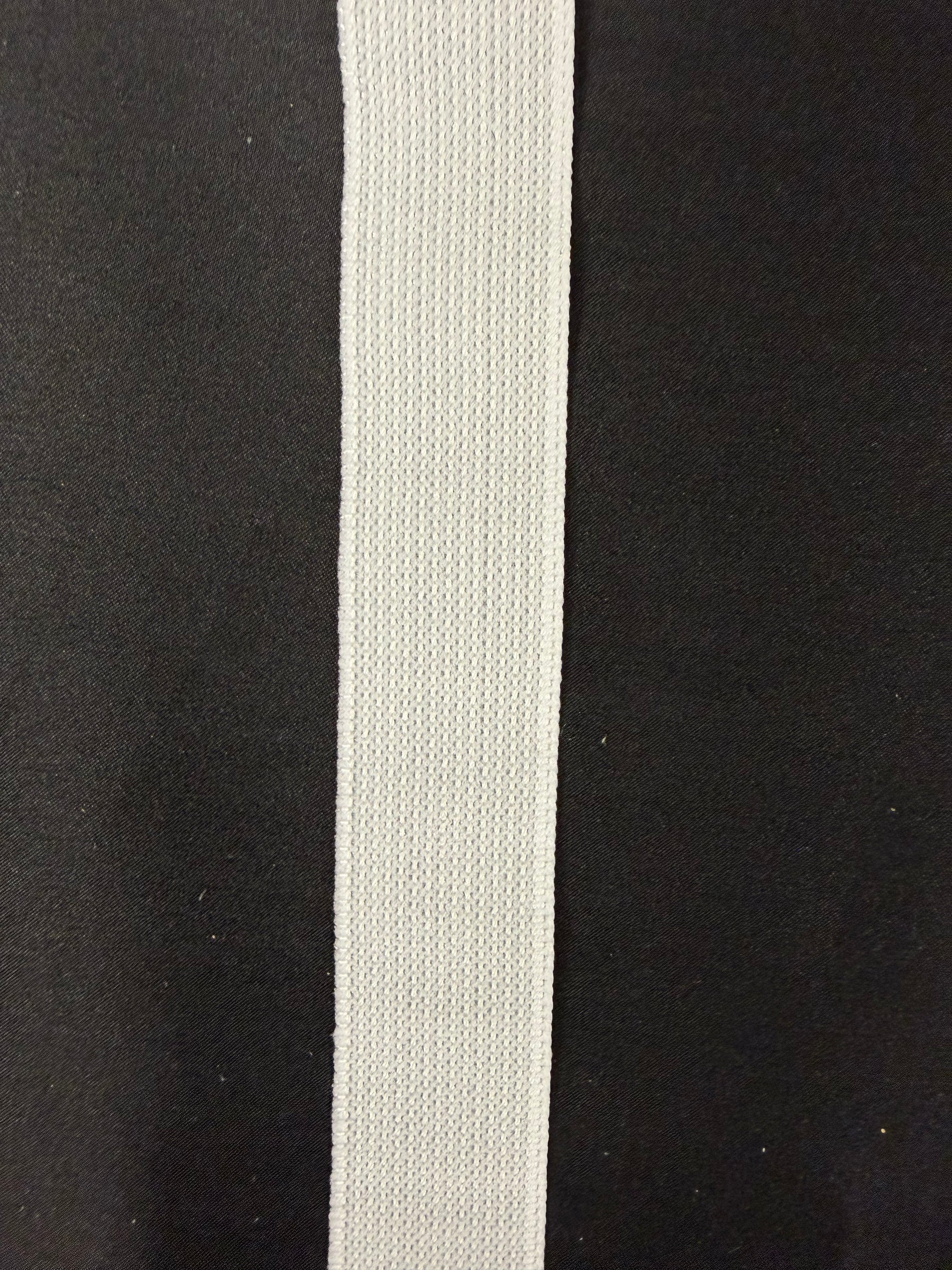 White 32mm Stretch Petersham - A18